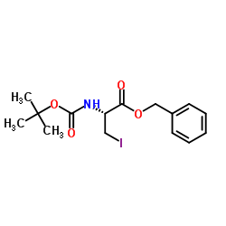 N-BOC-3-碘-L-丙氨酸苄酯结构式