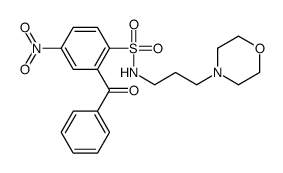 2-benzoyl-N-(3-morpholin-4-ylpropyl)-4-nitrobenzenesulfonamide结构式