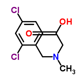 N-(2,4-Dichlorobenzyl)-N-methylglycine Structure