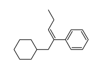 (Z)-(1-cyclohexylpent-2-en-2-yl)benzene结构式