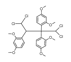 1,1,4,4-tetrachloro-2,2,3-tris(2',4'-dimethoxyphenyl)butane结构式