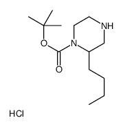 1-Boc-2-丁基哌嗪盐酸盐结构式