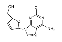 2-chloro-2',3'-didehydro-2',3'-dideoxyadenosine Structure