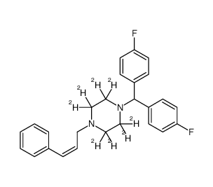 1-[bis(4-fluorophenyl)methyl]-2,2,3,3,5,5,6,6-octadeuterio-4-[(E)-3-phenylprop-2-enyl]piperazine Structure