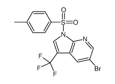 1H-Pyrrolo[2,3-b]pyridine, 5-bromo-1-[(4-Methylphenyl)sulfonyl]-3-(trifluoromethyl)- Structure