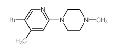 5-溴-2-(4-甲基哌嗪o)-4-甲基吡啶结构式