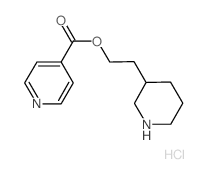 2-(3-Piperidinyl)ethyl isonicotinate hydrochloride Structure