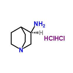 (R)-(+)-3-氨基奎宁环二盐酸盐结构式