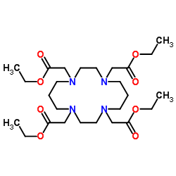 1,4,8,11-四(乙氧碳酰甲基)-1,4,8,11-四氮环十四烷结构式
