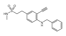 2-(4-benzylamino-3-ethynylphenyl)ethanesulfonic acid methylamide结构式