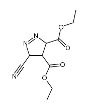 5-cyano-4,5-dihydro-3H-pyrazole-3,4-dicarboxylic acid diethyl ester Structure