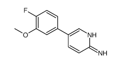 2-氨基-5-(4-氟-3-甲氧基苯基)吡啶结构式