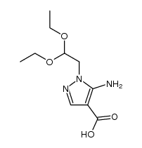 5-amino-1-(2,2-diethoxyethyl)-pyrazole-4-carboxylic acid Structure