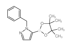 1-苄基-1H-吡唑-5-硼酸频哪醇酯结构式