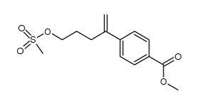 methyl 4-(5-methylsulfonyloxypent-1-en-2-yl)benzoate结构式