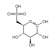 [1-13C]-6-deoxy-6-sulfo-D-glucopyranose结构式