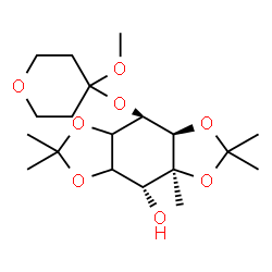 2,3:5,6-DI-O-ISOPROPYLIDENE-4-(4-METHOXY-TETRAHYDROPYRAN-4-YL)-MYO-INOSITOL结构式