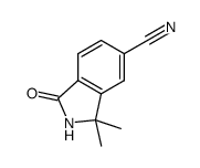 1-氧代-3,3-二甲基异吲哚啉-5-甲腈结构式