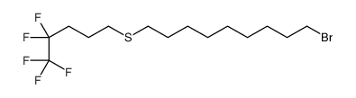 14-bromo-5-(14-bromo-1,1,1,2,2-pentafluorotetradecan-5-yl)sulfanyl-1,1,1,2,2-pentafluorotetradecane Structure