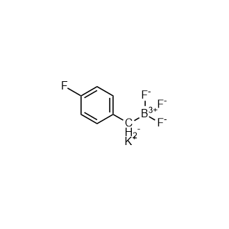 三氟[(4-氟苯基)甲基]硼酸钾结构式