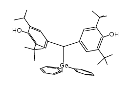 4,4'-((chlorodiphenylgermyl)methylene)bis(2,6-di-tert-butylphenol) Structure