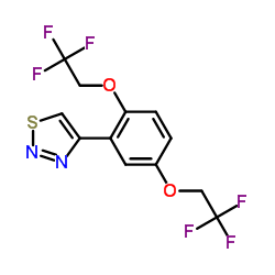4-[2,5-二(2,2,2-三氟乙氧基)苯基]-1,2,3-噻二唑结构式
