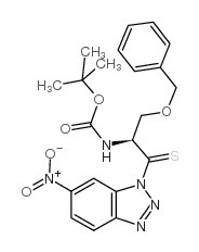 (S)-[2-(6-硝基-1H-苯并三唑-1-基)-1-[(苄氧基)甲基]-2-硫酮乙基]氨基甲酸叔丁酯结构式