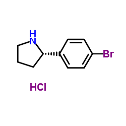 (S)-2-(4-溴苯基)吡咯烷盐酸盐结构式