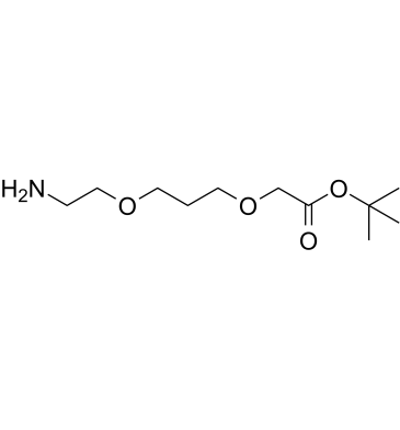 tert-Butyl 2-(3-(2-aminoethoxy)propoxy)acetate Structure