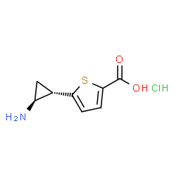 5-[(1S,2S)-rel-2-氨基环丙基]噻吩-2-羧酸盐酸盐结构式