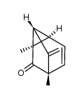 1,5-dimethyl-6-methylenetricyclo[3.2.1.02,7]oct-3-en-8-one结构式