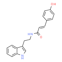 (E)-N-[2-(3-吲哚基)乙基]-3-(4-羟基苯基)丙烯酰胺结构式