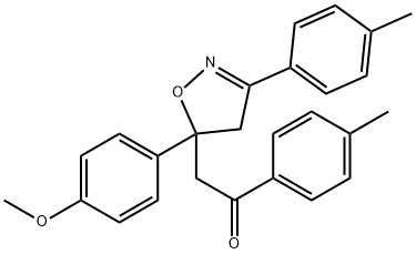 α-[5-(p-Methoxyphenyl)-3-p-tolyl-2-isoxazolin-5-yl]-4'-methylacetophenone结构式