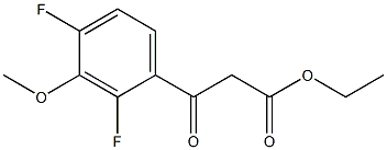 2,4-二氟-3-甲氧基苯甲酰乙酸乙酯结构式