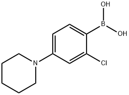 2-氯-4-(哌啶-1-基)苯基硼酸结构式
