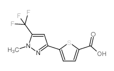 5-(1-甲基-5-(三氟甲基)-1h-吡唑-3-在)噻吩-2-羧酸结构式