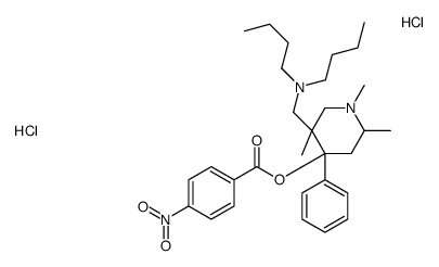 [5-[(dibutylamino)methyl]-1,2,5-trimethyl-4-phenylpiperidin-4-yl] 4-nitrobenzoate,dihydrochloride结构式