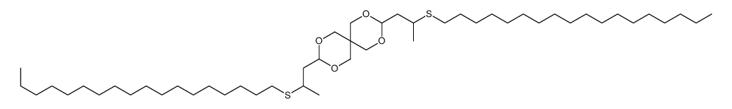 3,9-bis(2-octadecylsulfanylpropyl)-2,4,8,10-tetraoxaspiro[5.5]undecane结构式