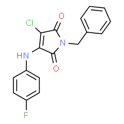 1-benzyl-3-chloro-4-(4-fluoroanilino)-1H-pyrrole-2,5-dione Structure