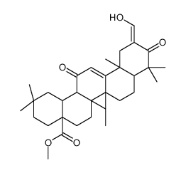 Methyl (2E,5ξ,18α)-2-(hydroxymethylene)-3,12-dioxoolean-9(11)-en- 28-oate结构式