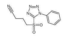 4-(1-phenyltetrazol-5-yl)sulfonylbutanenitrile结构式