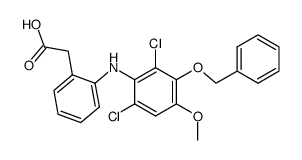 2-(2-((3-(benzyloxy)-2,6-dichloro-4-methoxyphenyl)amino)phenyl)acetic acid结构式