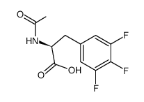 N-乙酰基-(3,4,5-三氟苯基)-L-丙氨酸结构式