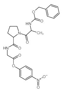 Glycine,N-[1-[N-[(phenylmethoxy)carbonyl]-L-alanyl]-L-prolyl]-, 4-nitrophenyl ester(9CI) structure