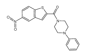 1-[(5-nitro-1-benzothien-2-yl)carbonyl]-4-phenylpiperazine结构式