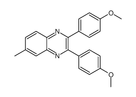 2,3-bis(4-methoxyphenyl)-6-methylquinoxaline结构式
