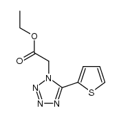 (5-thiophen-2-yl-tetrazol-1-yl)-acetic acid ethyl ester结构式