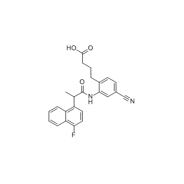 4-氰基-2-[[2-(4-氟-1-萘基)-1-氧代丙基]氨基]苯基丁酸图片