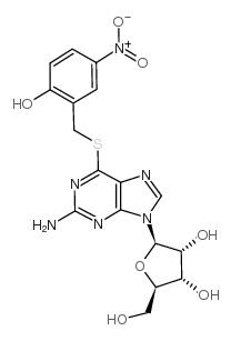 S-(2-羟基-5-硝基苄基)-6-硫鸟嘌呤结构式