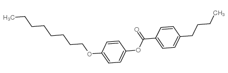 4-丁基苯甲酸4-正辛氧基苯酯结构式